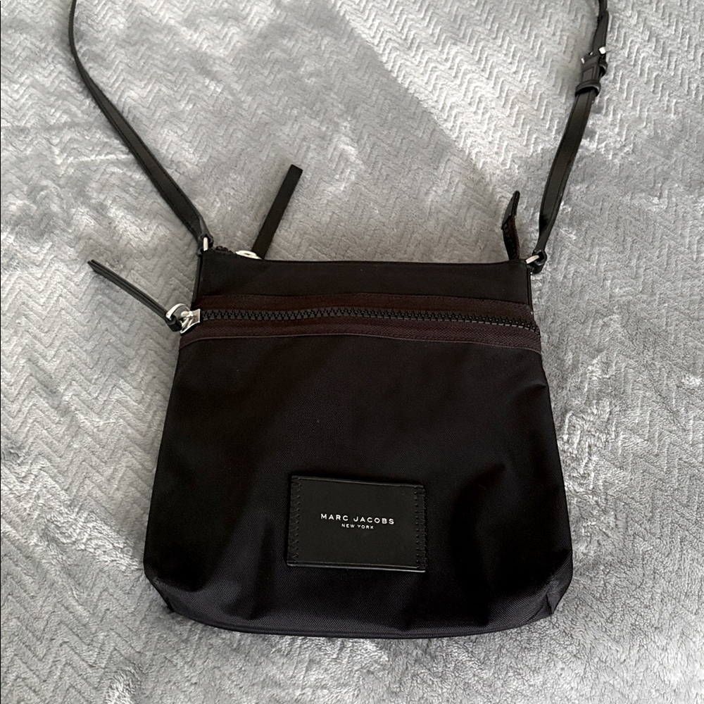 Marc Jacobs Nylon Crossbody with leather strap black color